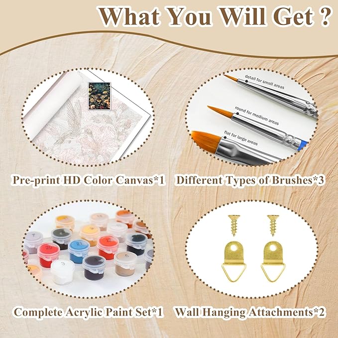 HMZephitiquc Bee Paint by Numbers Kit for Adults Beginners, Bee Paint by Number for Adults, Painting by Numbers, Easy DIY Crafts for Gift Home Wall Decor 16x20 in
