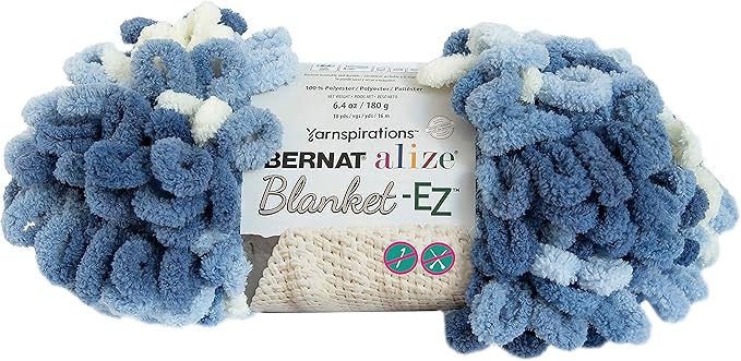 Bernat Alize Blanket-EZ Yarn, Denim Blues