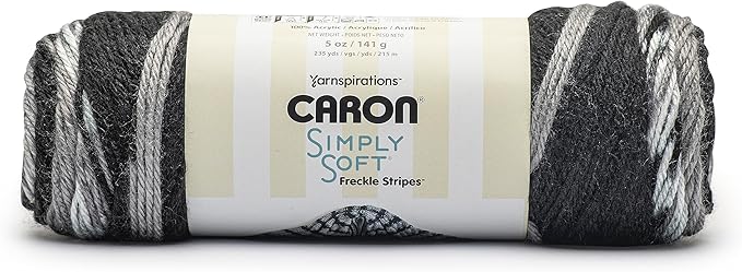 Caron Simply Soft Freckle Stone Yarn - 3 Pack of 5oz/141g - Acrylic - #4 Worsted (Medium) - 235 Yards - Knitting & Crochet