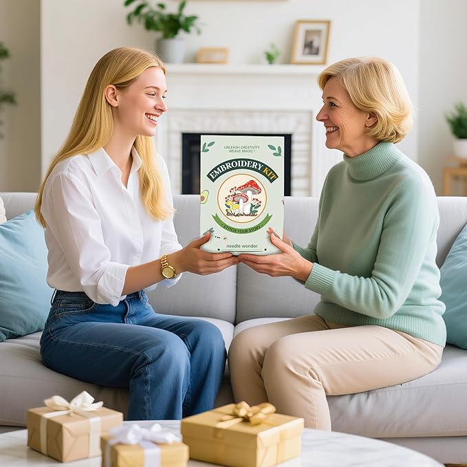 CYANFOUR Embroidery Kit for Beginners, 4 Stages to Learn 38 Stitches, with Step-by-Step Instructions and Clear Videos, Includes Multiple Accessories, Gift for Craft Lovers.