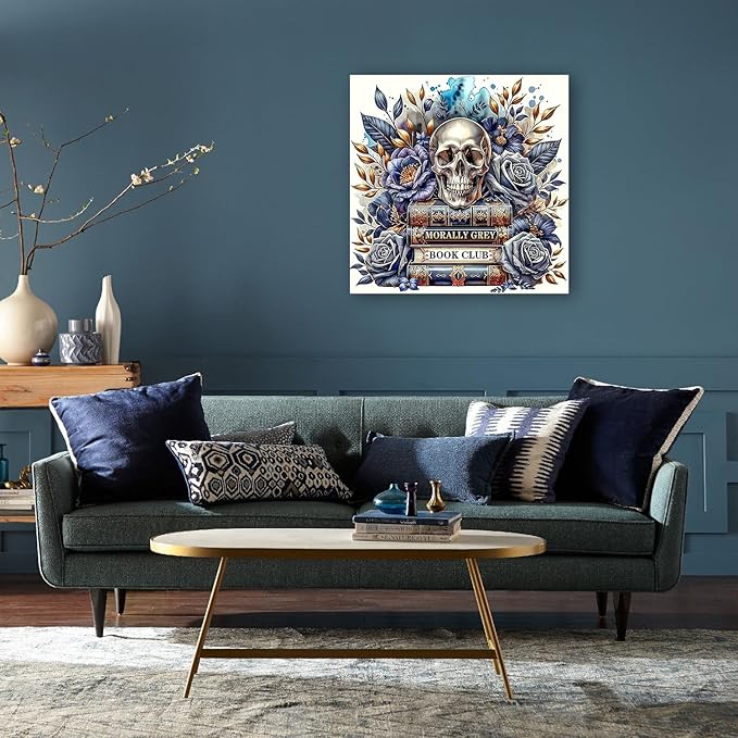 ARPADAMO Skull Book Diamond Art Kits for Adults,5D Diamond Painting DIY Book Diamond Art Diamond Painting Kits for Adult,Round Full Drill Diamonds, Diamond Art Kits for Home Decor-14x14inch