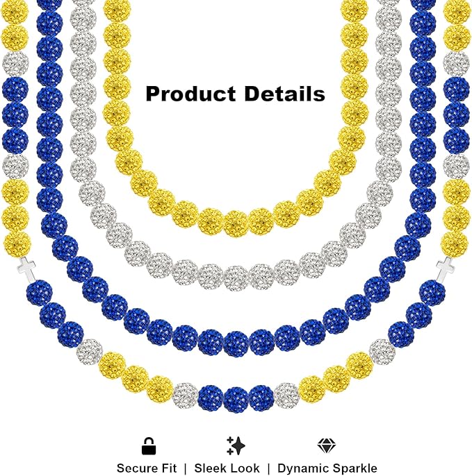 256Pcs 10mm Rhinestone Beads Kit 3 Colors, Round Sparkle Disco Ball Rhinestone Beads Set with Cross Charms and Accessories for DIY Baseball Necklaces Bracelets Earrings Jewelry Making