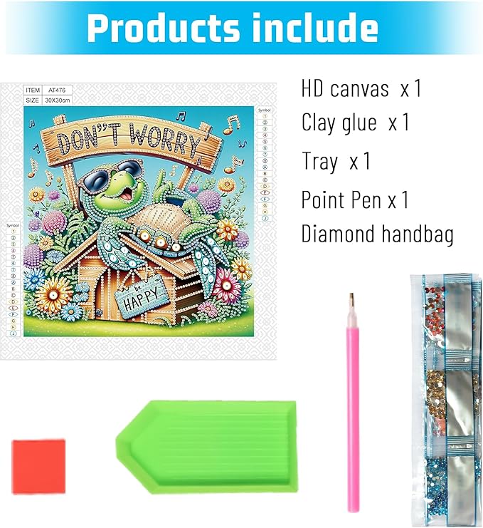 AiYuanzsh Diamond Art Painting Kits for Adults, 5D Special Shape Diamond Art Kits for Beginners, Crystal Rhinestones Diamond Art Painting for Home Wall Decoration Gift 12×12 inch, Sea Turtle