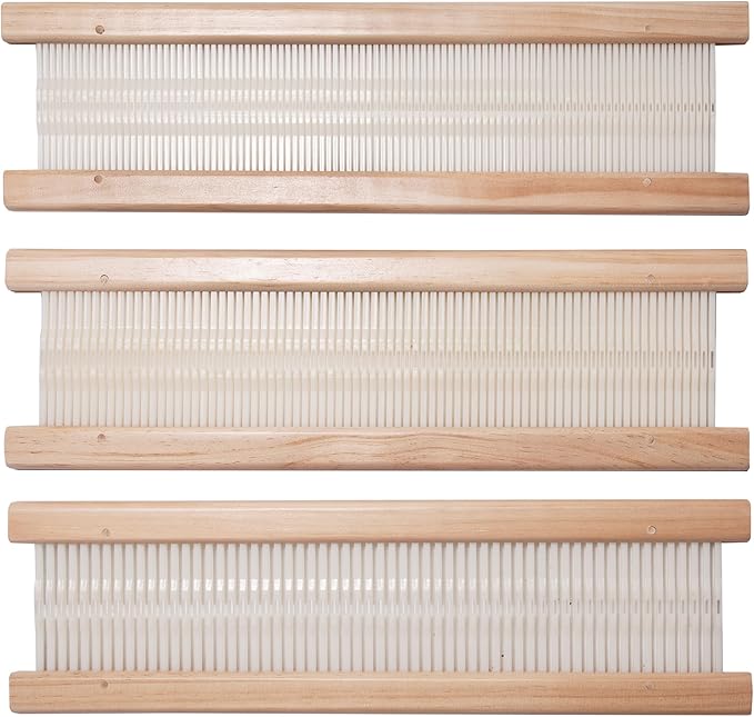 WILLOWDALE 3pcs Weaving Heddle Shed Stick for Weaving Loom Kit, 16 Inches Heddle with 60/80/100 Sticks, Weaving Tool Frame Loom Accessories Arts & Crafts Supplies
