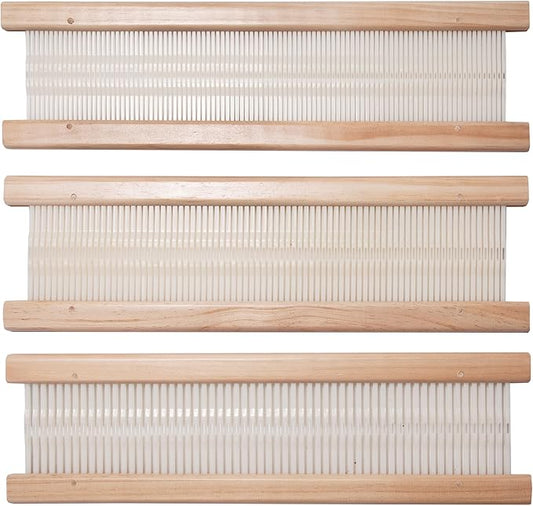 WILLOWDALE 3pcs Weaving Heddle Shed Stick for Weaving Loom Kit, 16 Inches Heddle with 60/80/100 Sticks, Weaving Tool Frame Loom Accessories Arts & Crafts Supplies