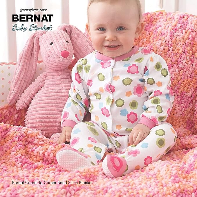 Bernat Baby Blanket 300g Baby Grays Yarn - 1 Pack of 300g/10.5oz - Polyester - 7 Super Bulky - Knitting/Crochet