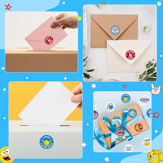 beyumi i voted today stickers - 1000pcs i voted today stickers in 2 rolls round self adhesive labels voting decal for kids election votes campaigns election day school classroom events voting supplies