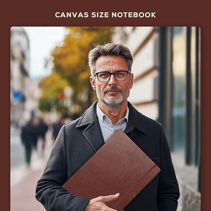 Beechmore Books A3 Mixed Media Sketchbook - 11.7x16.5 Extra Large Professional Studio Drawing Pad, 160 GSM / 98 lb Perforated Ivory Paper, Hardcover Lay-Flat Design, Gift Box for Artists & Watercolor