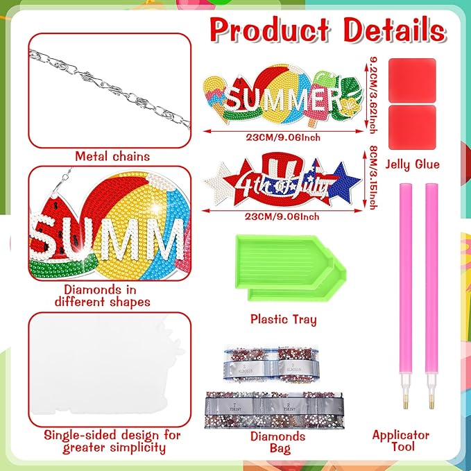 Cinnvoice 12 Pcs Seasonal Diamond Art Wreath Kits Holiday 5d DIY Diamond Art Hanging Signs Winter Spring Ornaments for Wall Door Decoration(Rustic)