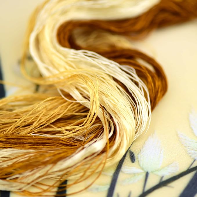 Mulberry Silk Floss Embroidery Thread Floss-Cross Stitch Threads China Silk Woven Jewelry Threads DIY Sewing Kits (36)