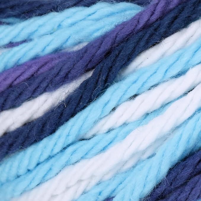 Lily Sugar 'N Cream The Original Ombre Yarn, 2oz, Gauge 4 Medium, 100% Cotton, Moondance - Machine Wash & Dry