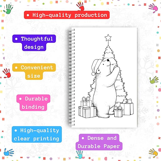 Winter Woodland Coloring Book for Toddlers Ages 3+ – Cute Animals, Snowy Forest Fun, and Easy Holiday Coloring Pages – Thick 199 GSM Paper – Spiral Bound – 5.5x8.5 in