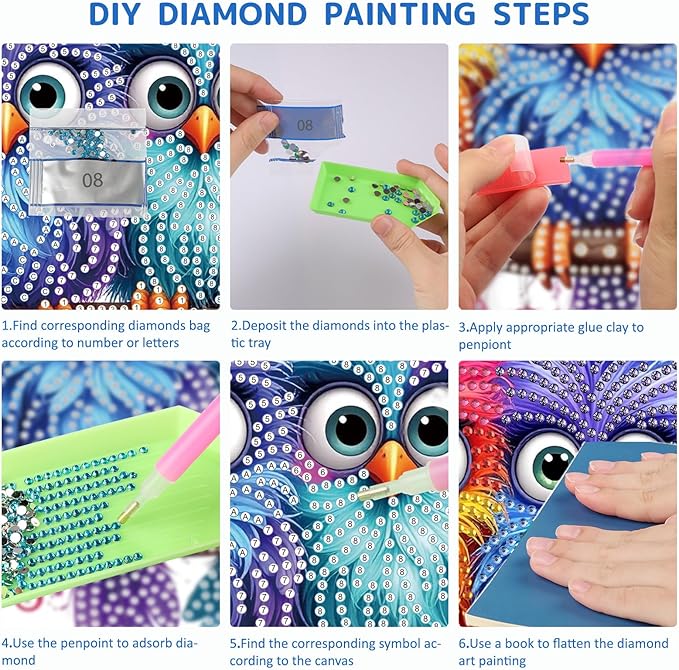 SENQAO Bird Diamond Art Hanging Kits for Adults Kids, Double Sided DIY Acrylic Diamond Art Painting Window Pendants Home Garden Wall Hanging Kits Hanging Ornament