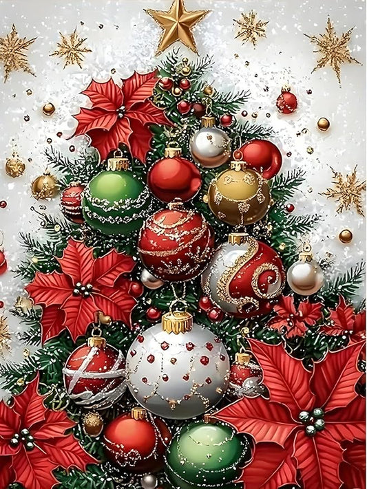Semneroy Christmas 5D Diamond Painting Kits for Adult,Xmas Tree Diamond Art Kits for Beginners,DIY Full Drill Winter Holiday Rhinestone Diamond Dots Gem Painting Art Craft Home Decor 12 x16 Inch