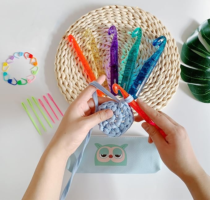 Large Crochet Hooks,25mm 20mm 18mm 15mm 12mm Crochet Hooks for Chunky Yarn,Huge 12 mm-25 mm Crochet Hook