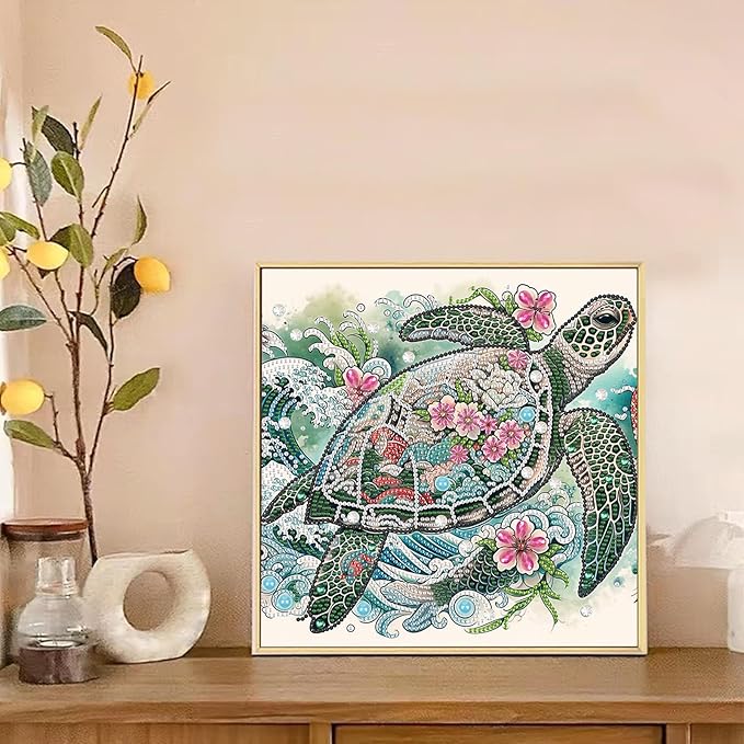 LazyFold Diamond Art Painting Kits for Adults, DIY Flowers 5D Special Shape Diamond Art Kits, Crystal Rhinestones Diamond Gem Art Painting for Home Wall Decoration 12×12inch
