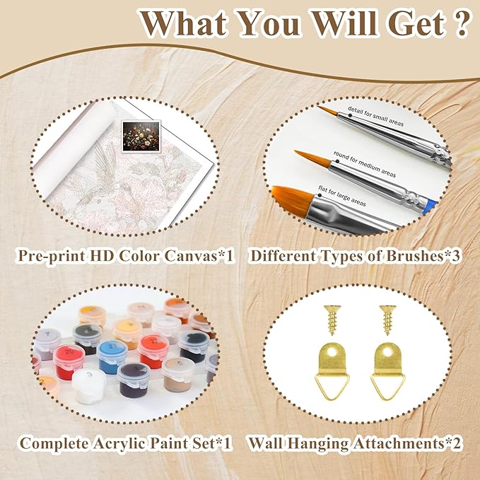 HMZephitiquc Paint by Numbers Flowers, Wildflowers Paint by Numbers for Adults, Flowers Painting by Numbers for Adults, Acrylic Oil DIY Crafts for Gift Home Decor 16x20 in