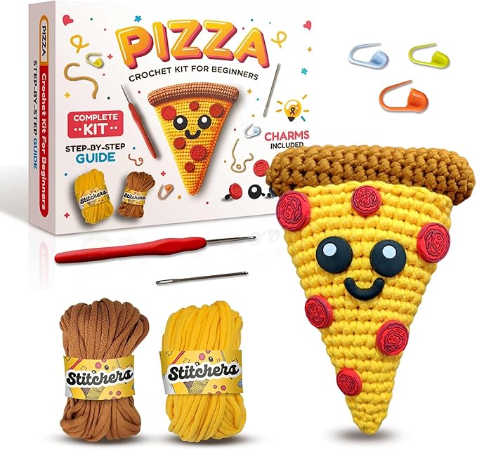 Stitchers Crochet Kit for Beginners Kids and Adults - Learn to Crochet Amigurumi Kit for Starters with Beginner Friendly Yarn and Step by Step Videos