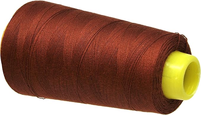 Mandala Crafts Brown Thread Cones for Machine and Hand Quilting - 2400 Yds 50 WT Multiple Purpose Mercerized 100% Cotton Threads for Sewing Machine Serger Embroidery