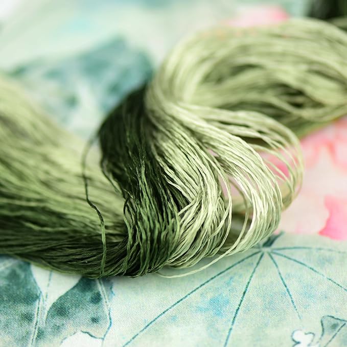 Mulberry Silk Floss Embroidery Thread Floss-Cross Stitch Threads China Silk Woven Jewelry Threads DIY Sewing Kits (32)