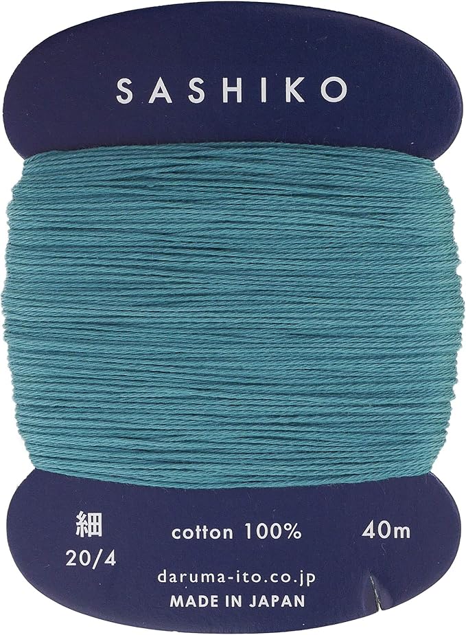 Sashiko Thread Thinner Weight 40m Col. 205 -Oriental Blue- Japanese Embroidery & Quilting by Yokota