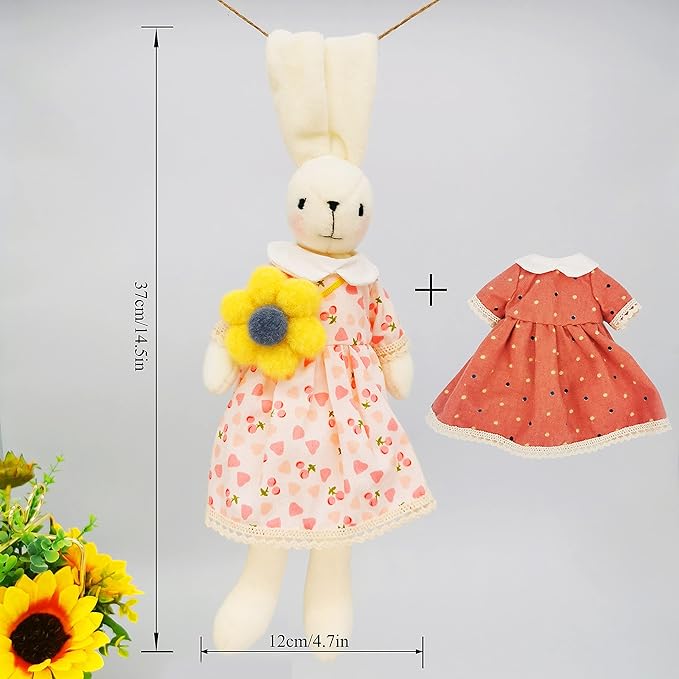 DIY Bunny Sewing Craft Kit for Adults – Handmade Fabric Sewing Project – Complete Materials & Instructions
