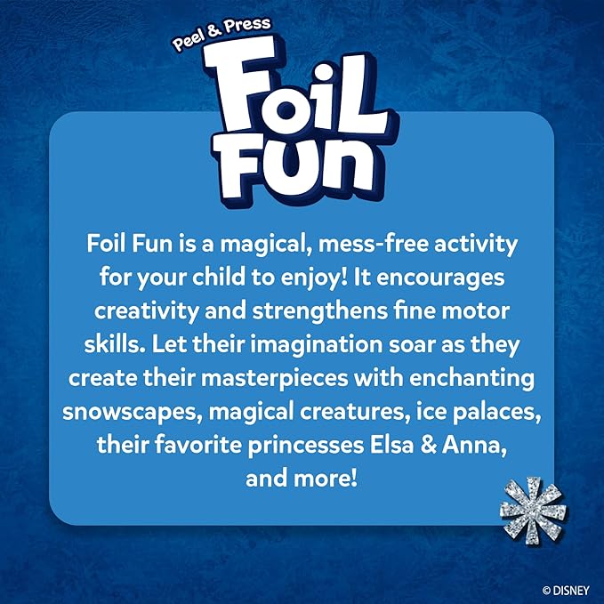 skillmatics foil fun - disney frozen, mess-free art, craft kits & supplies, diy creative activity, travel toys, valentine’s day gifts for fans of elsa, anna, olaff, girls, boys, ages 4, 5, 6, 7, 8, 9