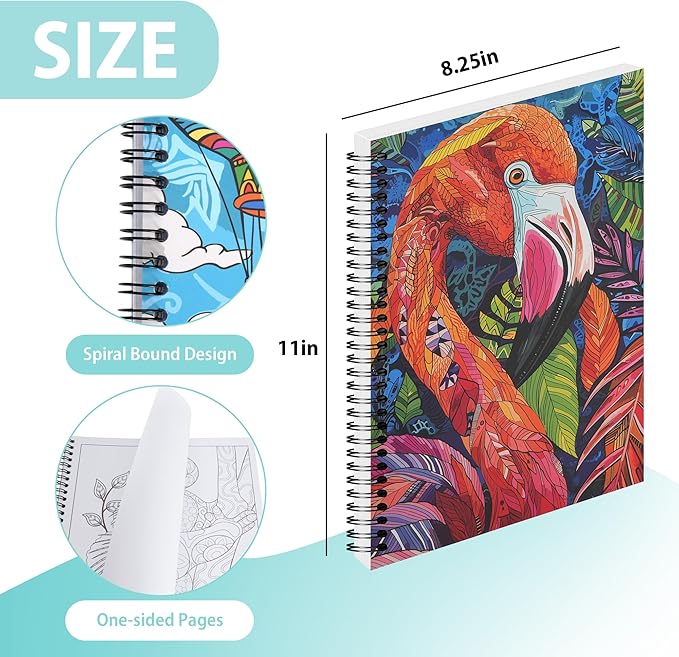 DreamWhirl Adult Coloring Books:Set of 3 Relaxing Adult Coloring Book with Animals, Flowers and Mandalas| Coloring Books for Adult to Relieve Anxiety