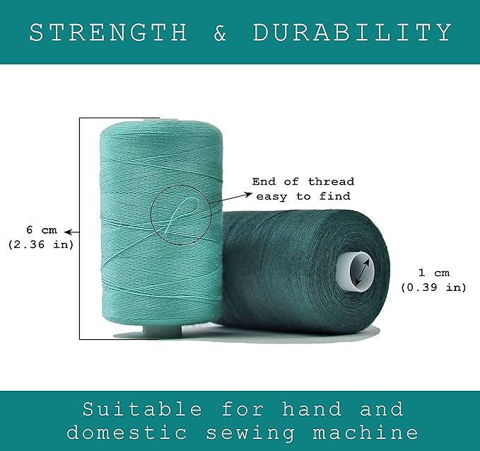 BlesSew Sewing Thread - 24 Spools of Polyester Thread for Sewing Machine, Beginners, Hand Stitching & Quilting - 1000 yds Per Spool