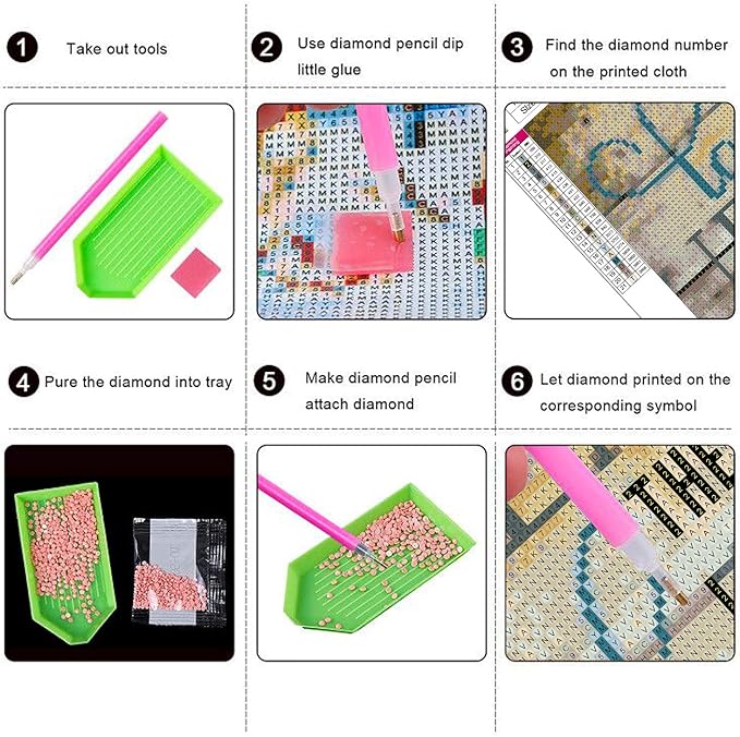UPINS DIY 5D Love Diamond Art Painting Kit for Adults, Love Theme Round Full Drill Craft Diamond Dots Painting Canvas Supply for Home Wall Decor, 12X16 inches