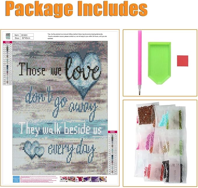 UPINS DIY 5D Love Diamond Art Painting Kit for Adults, Love Theme Round Full Drill Craft Diamond Dots Painting Canvas Supply for Home Wall Decor, 12X16 inches