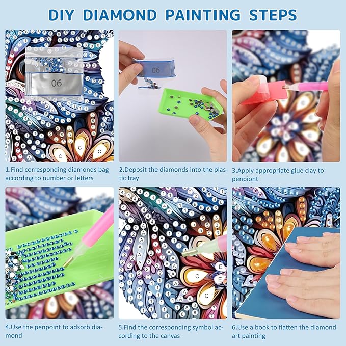 SENQAO Rabbit Diamond Art Hanging Kit for Adult, Special Shaped Rhinestone, DIY Acrylic 5D Diamond Art Painting Window Pendants Home Garden Wall Hanging Kits Hanging Ornament（Easter Rabbit）