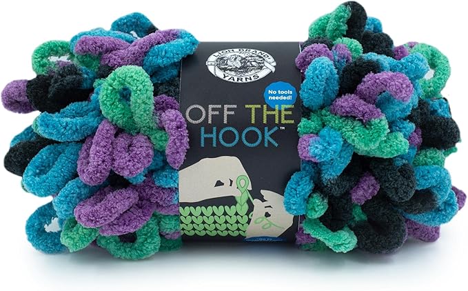 Lion Brand Yarn Off The Hook Yarn, Bulky No-Needle Craft Yarn for Crocheting, Hand-Knitting, 1-Pack, Zodiac