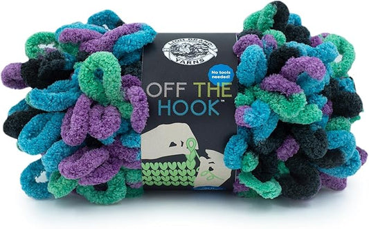 Lion Brand Yarn Off The Hook Yarn, Bulky No-Needle Craft Yarn for Crocheting, Hand-Knitting, 1-Pack, Zodiac