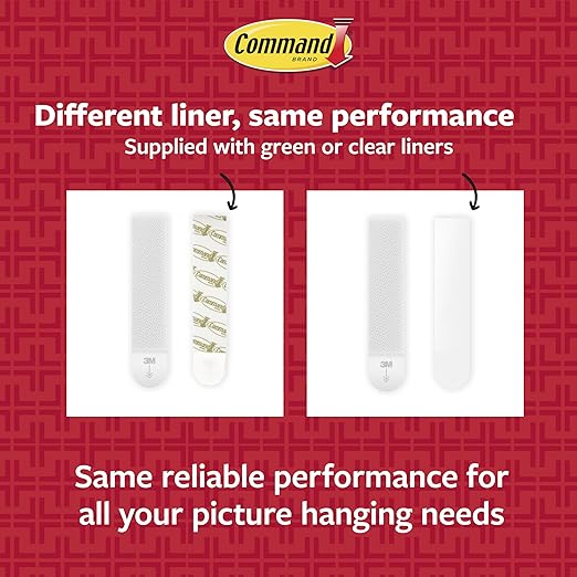 Command 15 lb & 10 lb Large and Medium 28 Pairs Picture Hanging Strips (56 Strips), Damage-Free Hangers for Picture Frames, No Tools Required, Great for Home Room Wall Decor, White Adhesive