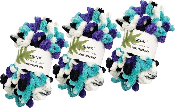 DDL&HEXI 3 of Loop Yarn Finger Knitting Yarn (130)