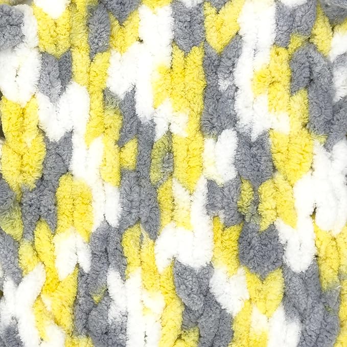 Lion Brand Yarn Off the Hook Yarn, Bulky No-Needle Craft Yarn for Crocheting, Hand-Knitting, 1-Pack, Lemon Drop