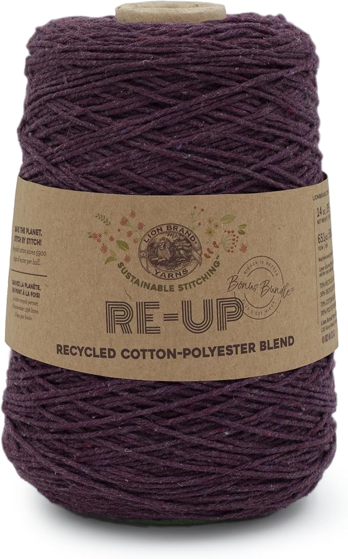 Lion Brand Yarn Re-Up Yarn Bonus Bundle, Fig Tree