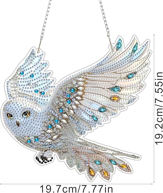 RYMILIE Diamond Art Hanging Kits for Adults, Special Shaped Diamond Painting,Double Sided 5D DIY Acrylic Diamond Art Painting Window Pendants Home Garden Wall Hanging Kits Snowman Ornament