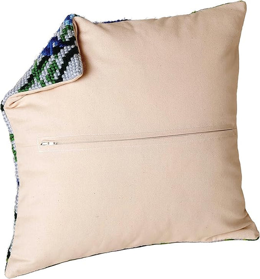 Thea Gouverneur Cushion Back Kit with Zipper - Beige - for Any 16x16 Inch (40x40cm) Cushion- Cross Stitch Creations - Embroidery - Embroidery Kit for Adults - 23.5999
