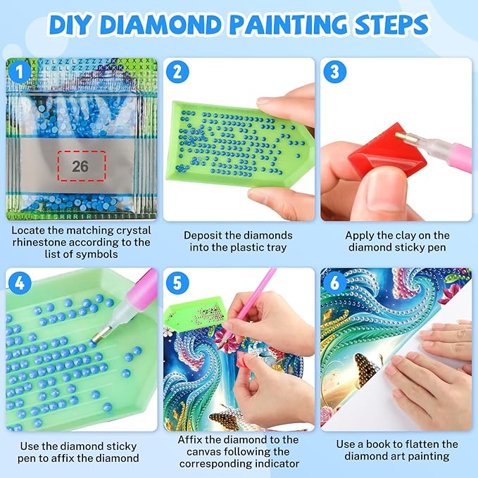 Bowetile Dreamy Apple Diamond Art Hanging Kits for Adults, Diamond Art Suncatchers Beach, 5D Special Shape Diamond Painting Fariy Pendant Window Ornament Gifts for Home Decor