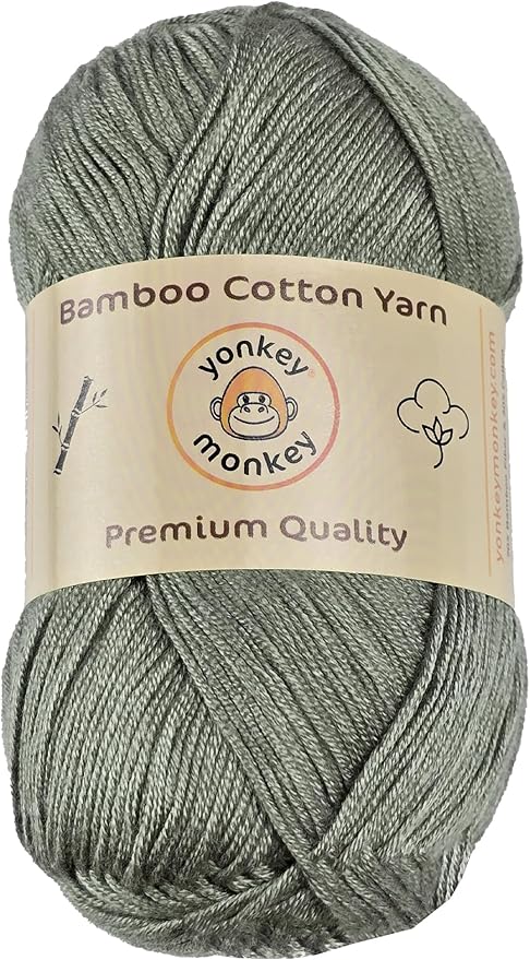 10-Pack of Yonkey Monkey 500 Grams Yarn - 70% Rayon derived from Bamboo, 30% Cotton - Imported - Pea Green 9012