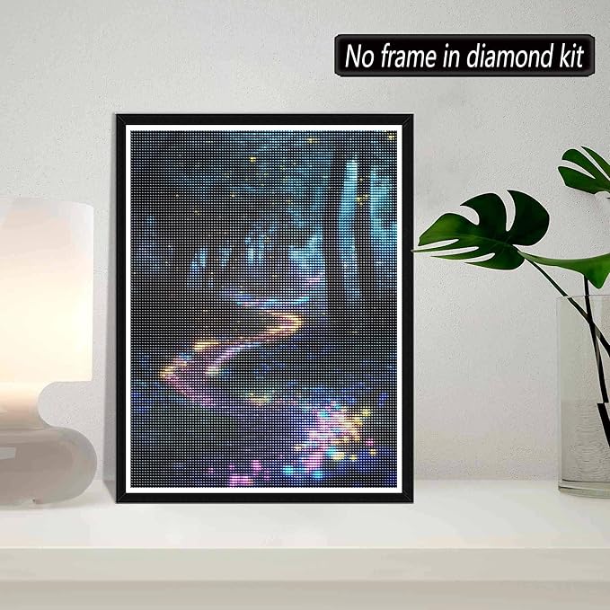 SKRYUIE 5D Diamond Painting Kits Landscape - DIY Diamond Art Kits for Adults Forest, Full Round Drill - Crystal Embroidery Cross Stitch - Craft for Wall & Office Decor - 12x16 Inch e2