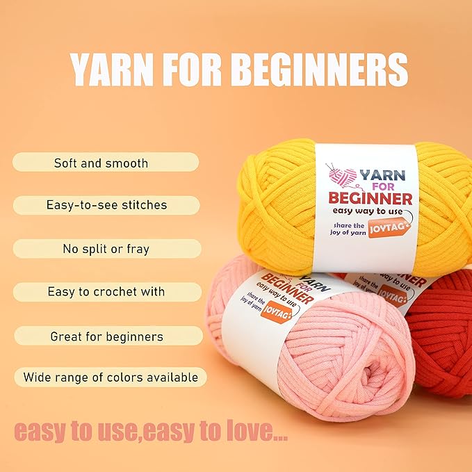 8 Pack Cotton Crochet Yarn - Beige Khaki Brown Mix for Knitting with Easy-to-See Stitches - Crochet Kit (8x50g)