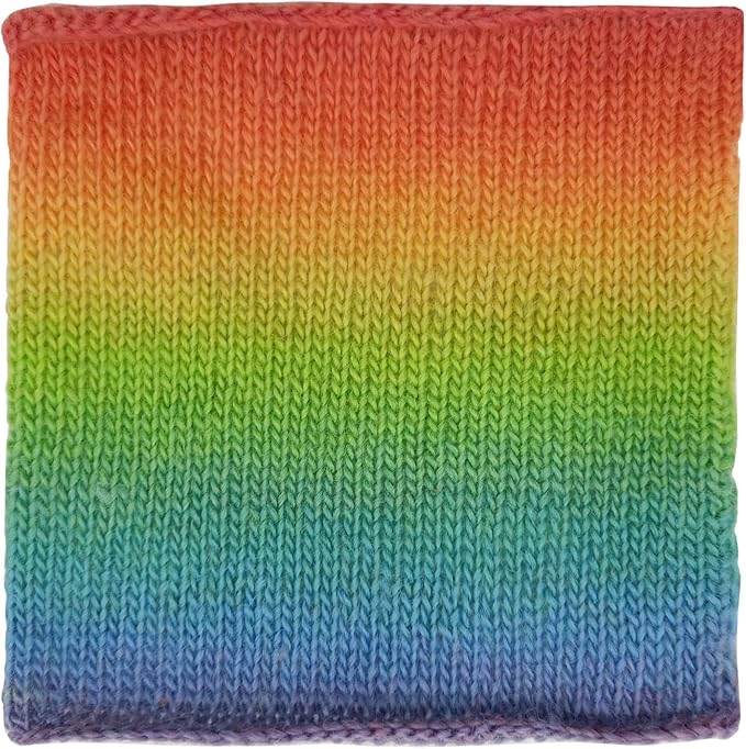2 Skeins Rainbow Soft Yarn 100% Wool Gradient Multi Color Yarn for Crocheting Knit Total Length 180m×2(196yds×2,50g×2)-11