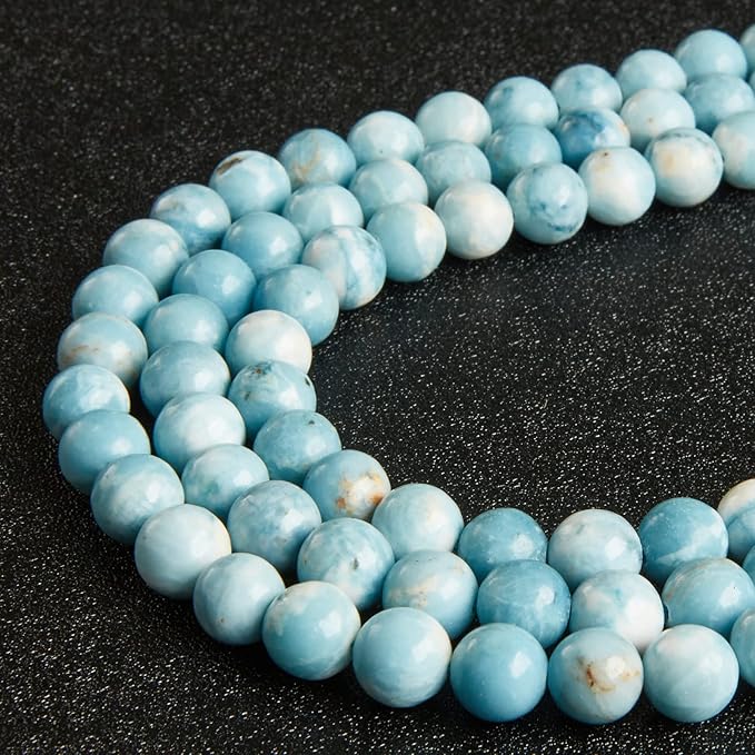 100pcs 8mm larimar beads natural gemstone beads round loose beads for jewelry making