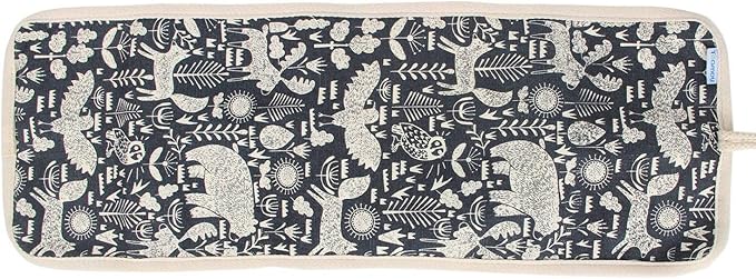 Teamoy Crochet Hook Case, Roll Bag Holder Organizer for Various Crochet Needles and Knitting Accessories, Compact and All-in-place, Animal World