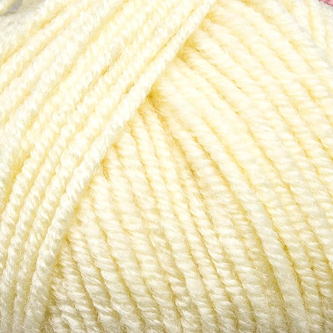 Estako Star-Worsted Yarn - 75% Acrylic 25% Wool - Soft Medium Weight #4-100g (3.52oz) - 170m (186yds) - Crochet & Knitting Yarn (40299 - Cream)