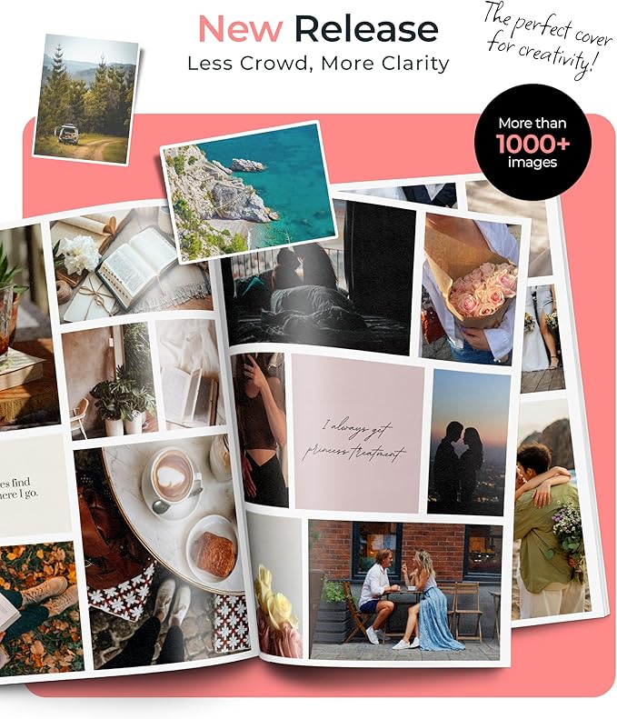 Vision Board Book Magazines with 1000+ Images – Scrapbook Supplies, Crafts for Adults, Clip Board, Junk Journal Supplies, Journaling Supplies, Board Books, Scrapbooking Supplies, Art Kit
