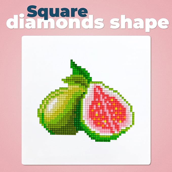 LuwoArte 14 Pack Diamond Painting Kits for Adults – Exotic Fruits-Themed Diamond Art Kits–Full Drill DIY Paint Gem Art for Adults – Brilliant 5D Diamond Painting Kit–Relaxing Craft for Home Wall Décor